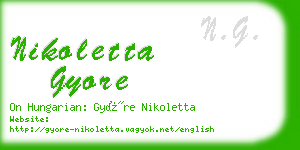 nikoletta gyore business card